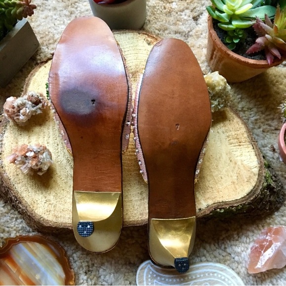 {Vintage} Beaded Slip On Chinese Sequin Slipper, 7 - Picture 7 of 8